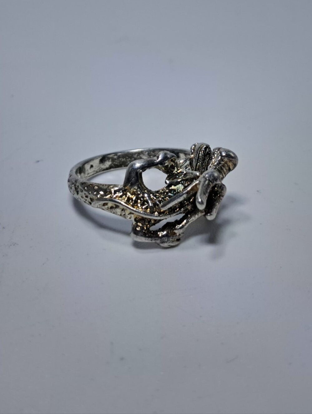 Vintage Sterling Silver 925 3D Dragon Wrap Ring - Adjustable Gothic Punk Style - Picture 5 of 8